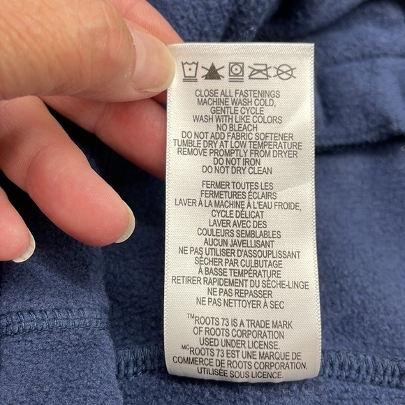 Roots 73 NWT Willowbeach Blue Microfleece NSC Zip Up Vest Size Medium - Picture 11 of 11